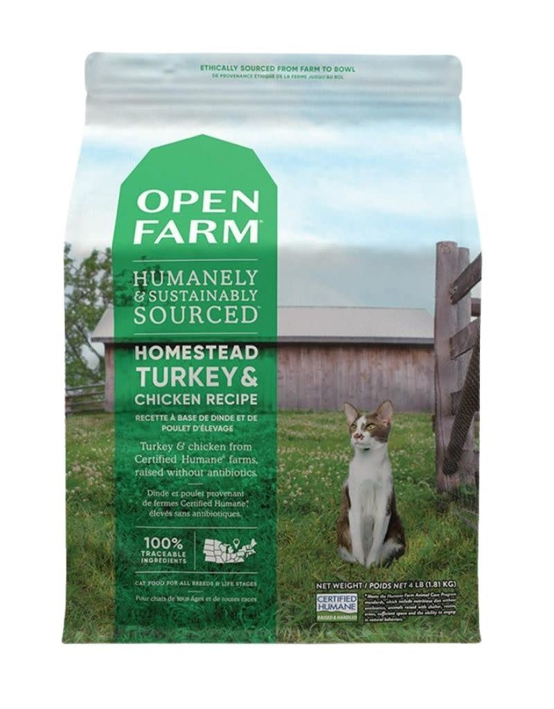 OPEN FARM Homestead Turkey & Chicken Dry Cat Food  8 LB