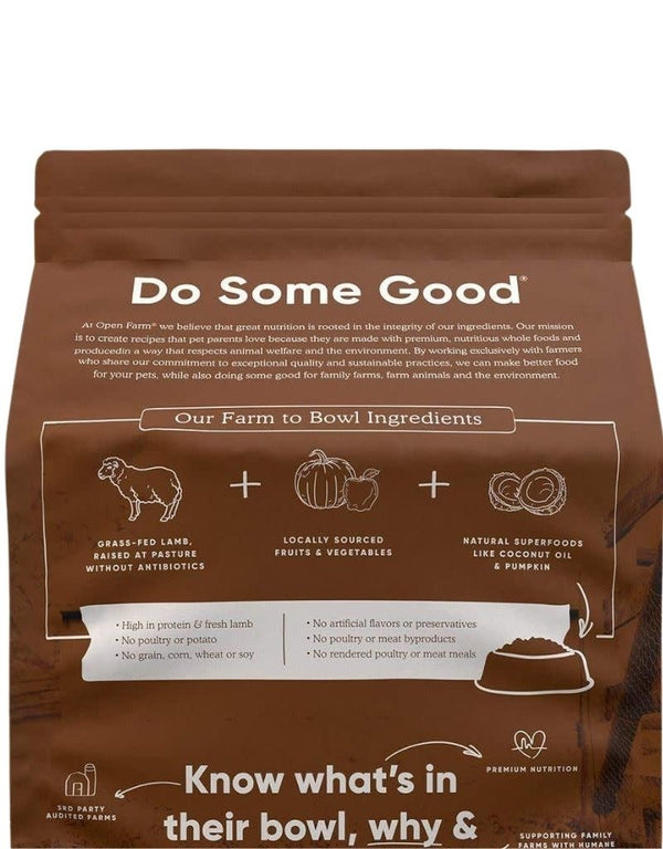 OPEN FARM Pastured Lamb Dry Cat Food  8 lb.