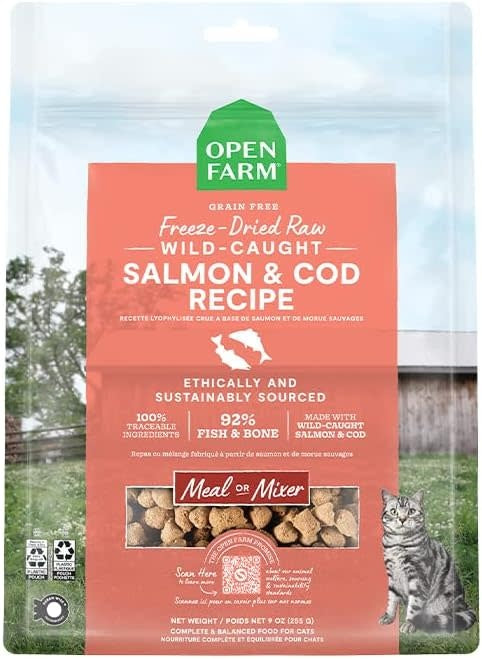 OPEN FARM Freezedried Cat Food Morsels Salmon and Cod