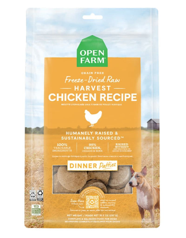 OPEN FARM Freezedried Dog Food Patties Harvest Chicken