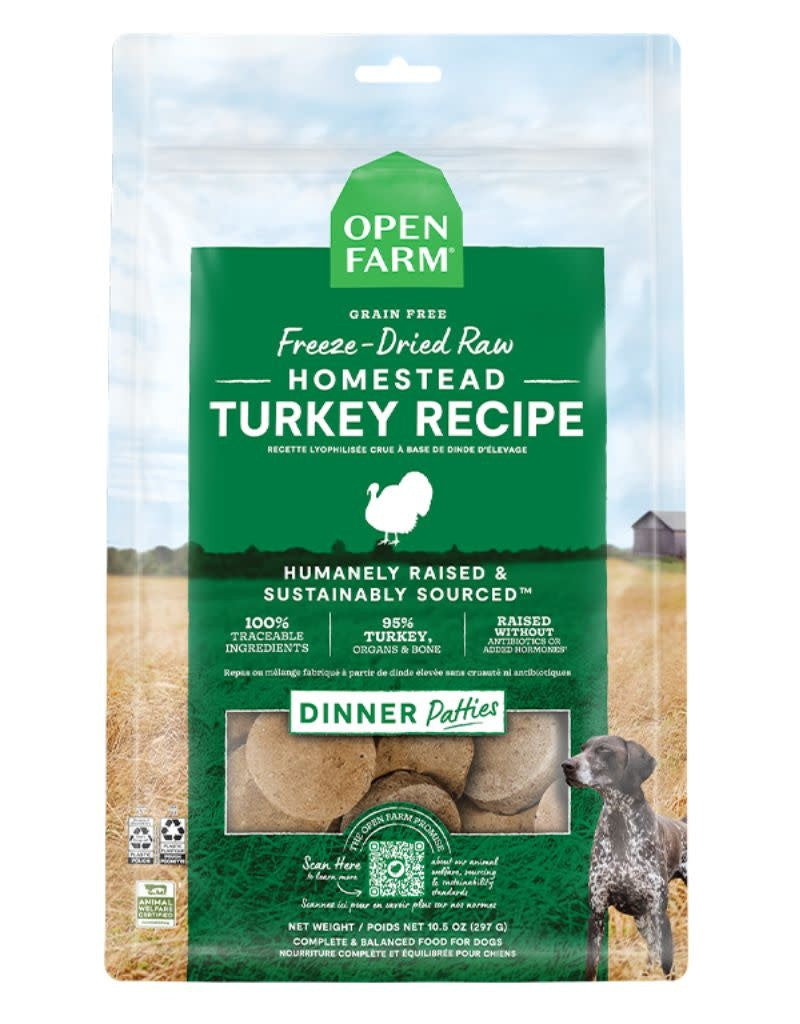 OPEN FARM Freezedried Dog Food Patties Homestead Turkey