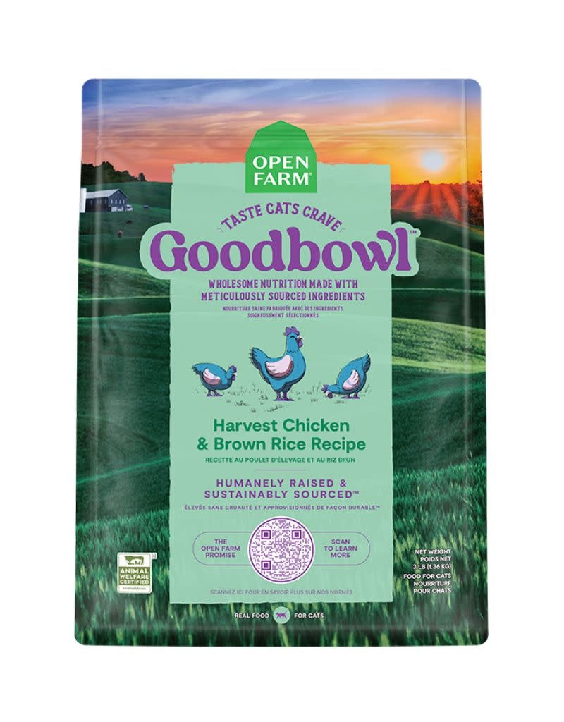 **OPEN FARM Goodbowl Harvest Chicken & Brown Rice Dry Cat Food