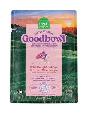 **OPEN FARM Goodbowl Wild-Caught Salmon & Brown Rice Dry Cat Food