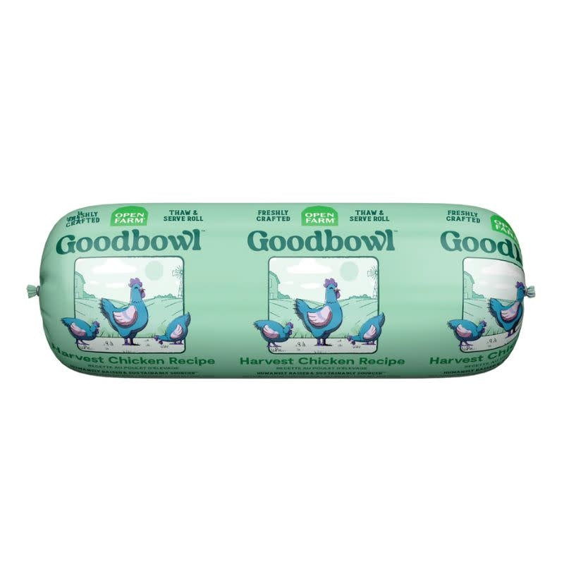 OPEN FARM Goodbowl Gently Cooked Harvest Chicken Dog Food Roll 28OZ