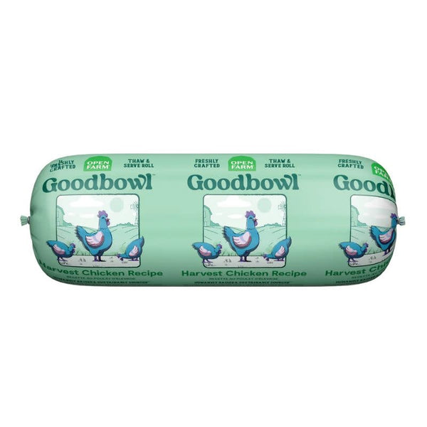 OPEN FARM Goodbowl Gently Cooked Harvest Chicken Dog Food Roll 28OZ