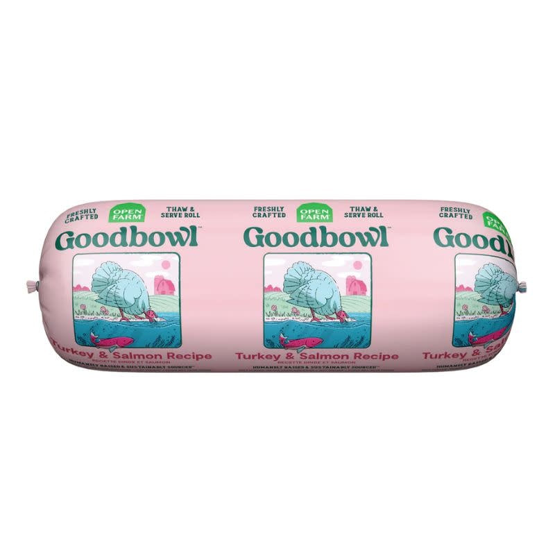 OPEN FARM GoodBowl Gently Cooked Turkey and Salmon Dog Food Roll 28OZ