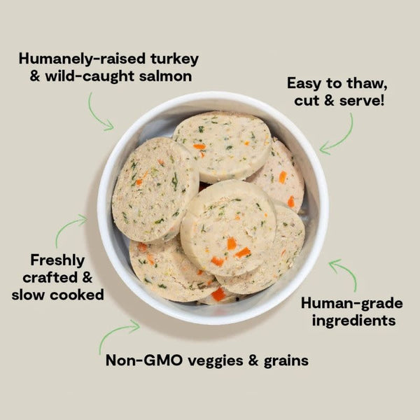 OPEN FARM GoodBowl Gently Cooked Turkey and Salmon Dog Food Roll 28OZ