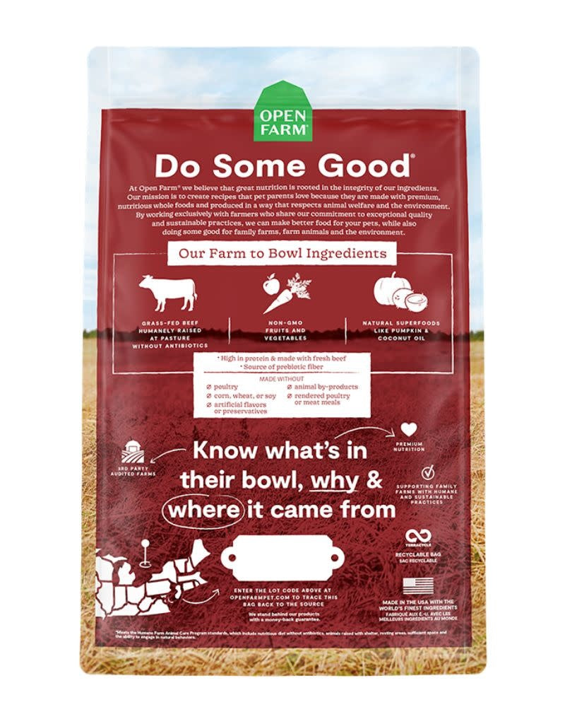 OPEN FARM Grain-Free Grass-Fed Beef Dry Dog Food