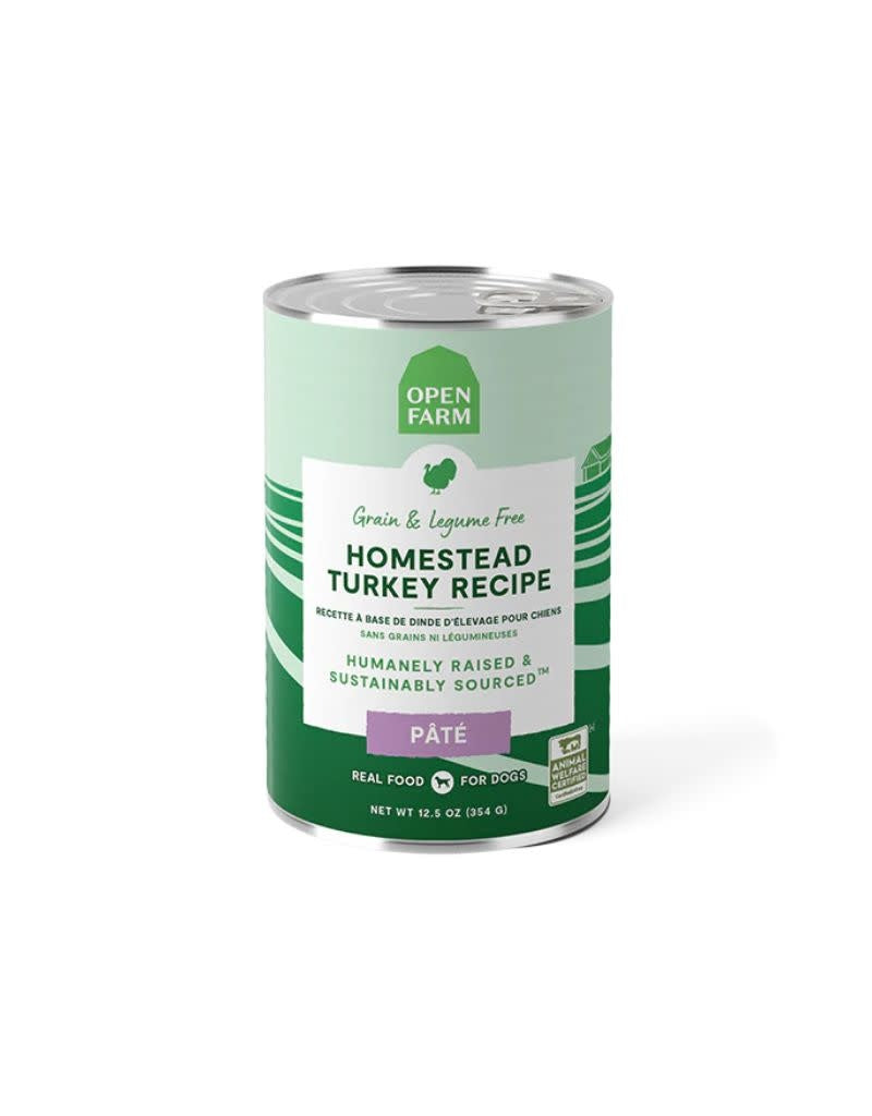 OPEN FARM Homestead Turkey Grain Free Dog Pate 12.5oz/Case 12