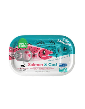OPEN FARM Mousse Topper for Cats Salmon & Cod 3.17OZ Case/17