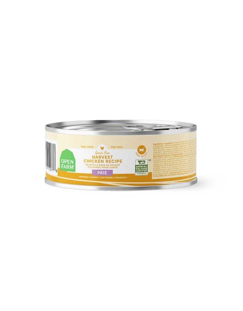 OPEN FARM Pate for Cats Harvest Chicken Recipe 2.8 OZ Case/18