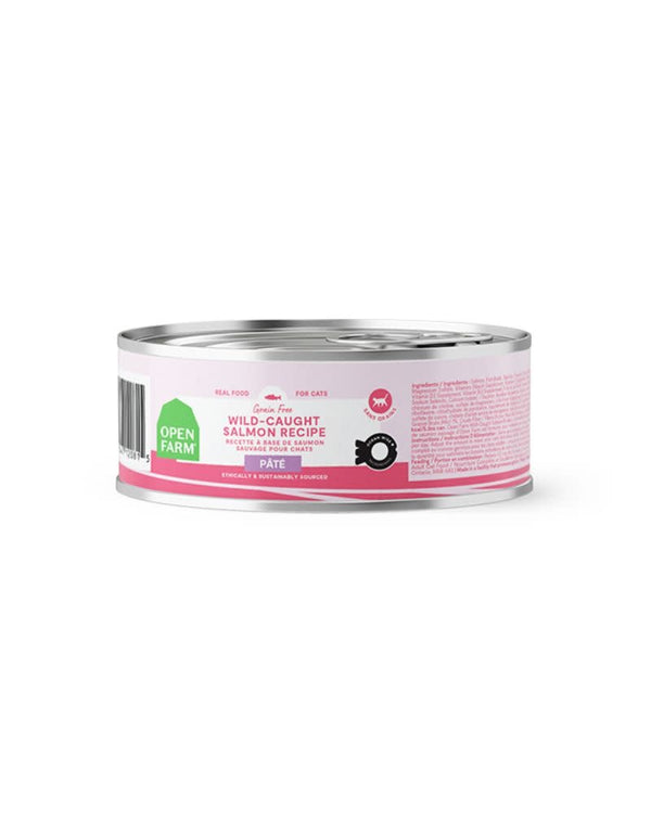 OPEN FARM Pate for Cats Wild Caught Salmon Recipe 5.3 OZ Case/12