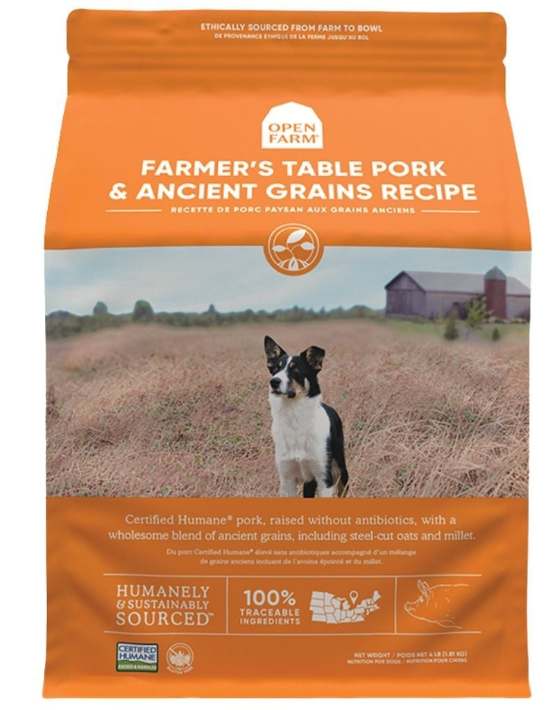 OPEN FARM Ancient Grains Farmers Table Pork Dry Dog Food