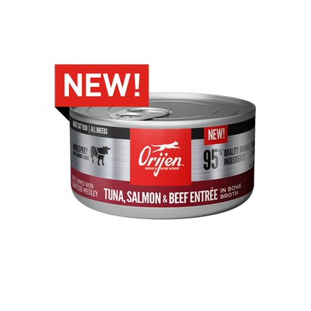 ORIJEN Tuna Salmon and Beef Entree Canned Wet Cat Food 5.5oz