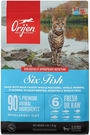 ORIJEN USA Six Fish Grain-Free Dry Cat  Food 4 lb.