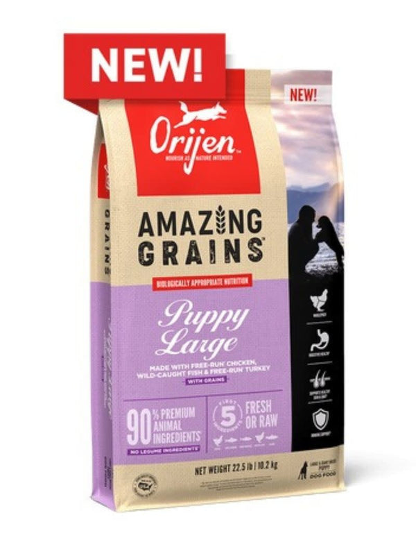 ORIJEN Amazing Grains Large Breed Puppy Food 22.5lb