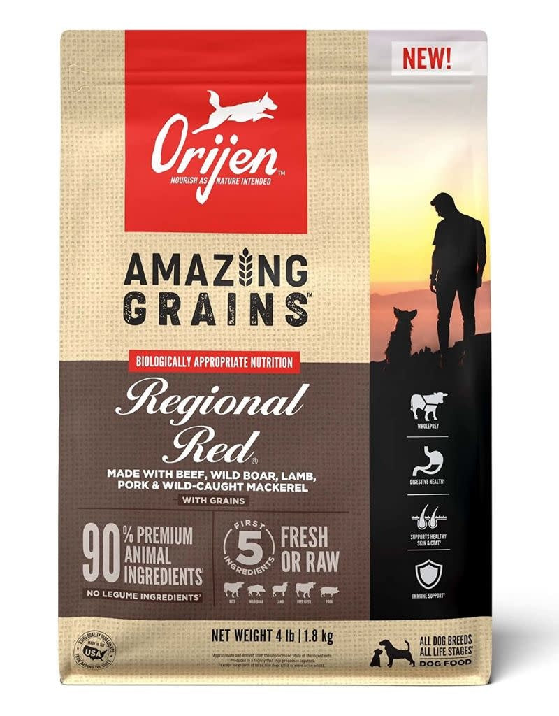ORIJEN Amazing Grains Regional Red Dog Food 4lb