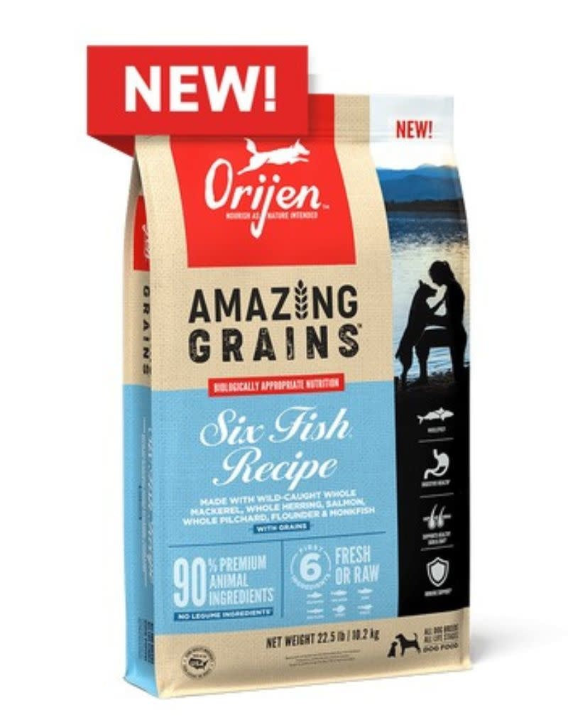 ORIJEN Amazing Grains Six Fish Dog Food 22.5lb