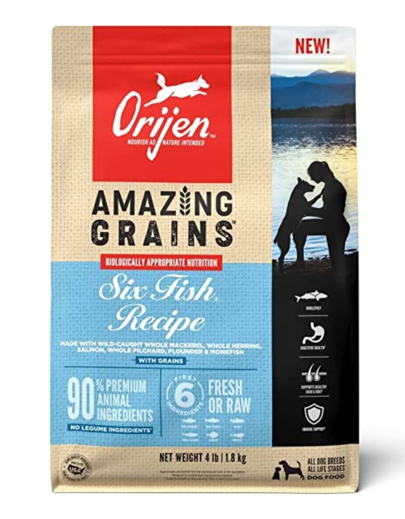 ORIJEN Amazing Grains Six Fish Dog Food 4lb