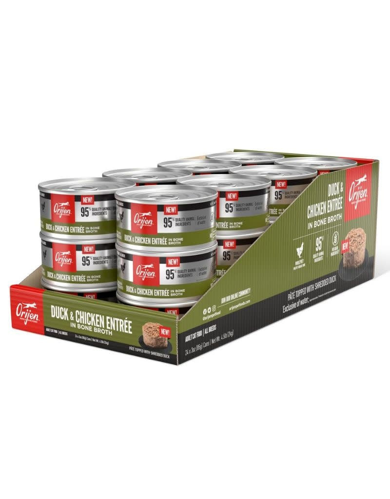 ORIJEN Duck and Chicken Entree Wet Canned Cat Food CASE 24/3OZ