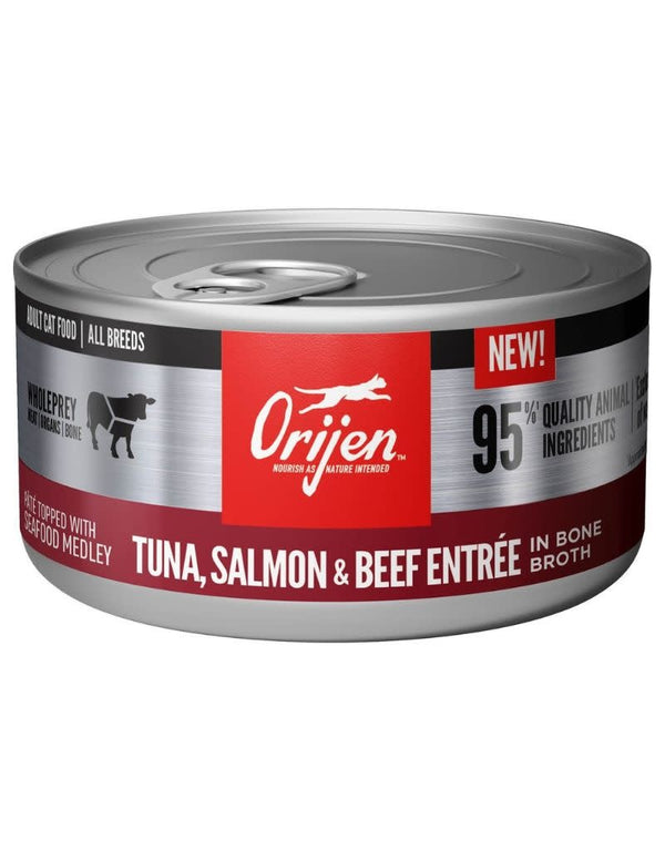 ORIJEN Tuna, Salmon & Beef Entree Wet Canned Cat Food 3oz