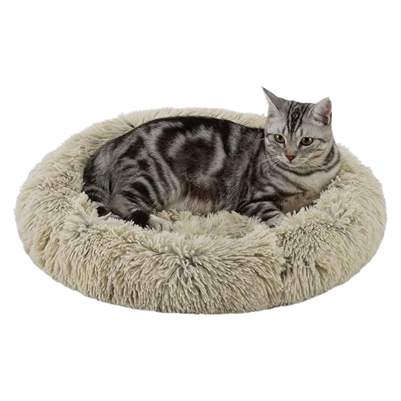OUTWARD HOUND Calming Oval Cat Bed Dusty Taupe