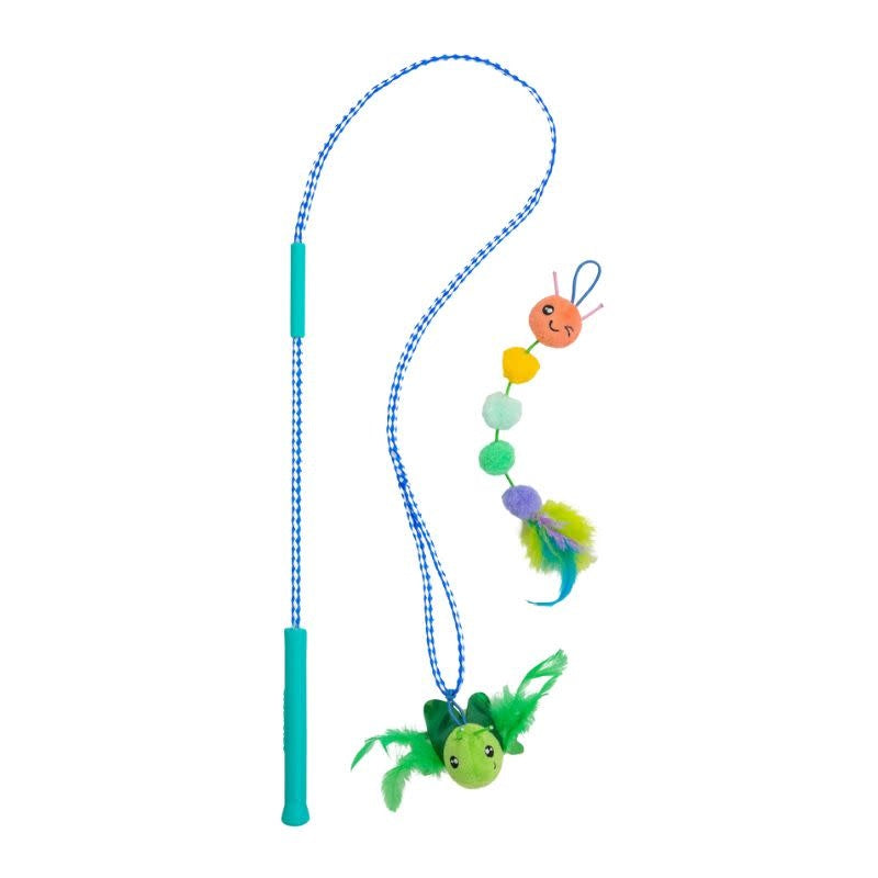 OUTWARD HOUND Tail Teaser Ground Prey Interactive Cat Wand