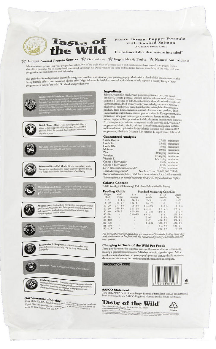 TASTE OF THE WILD Pacific Stream Puppy Grain-Free Dry Dog Food