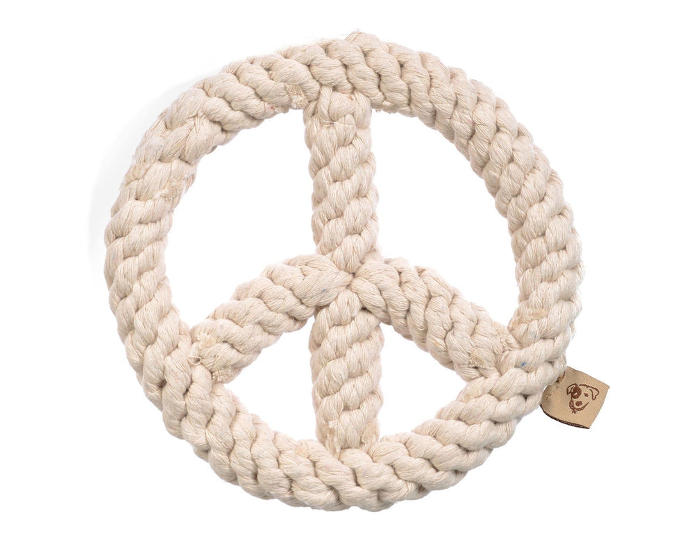 GOOD KARMA Peace Rope Toy Natural