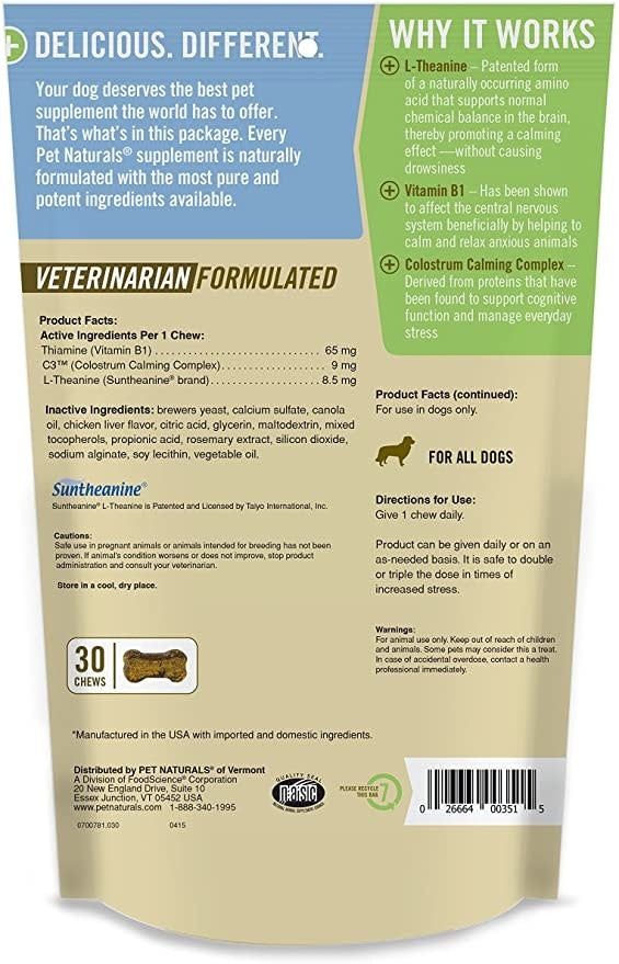 PET NATURALS Calming for Dogs Soft Chews