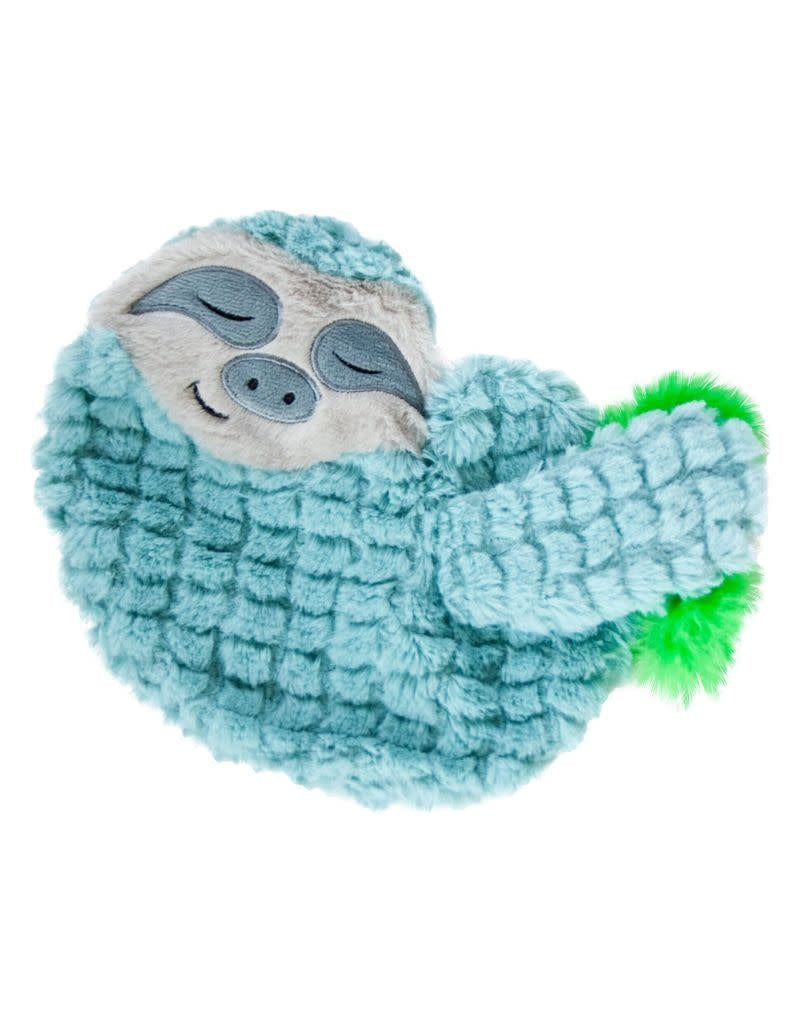 CATSTAGES  Purr Pillow Snoozin Sloth Plush Cat Toy Green