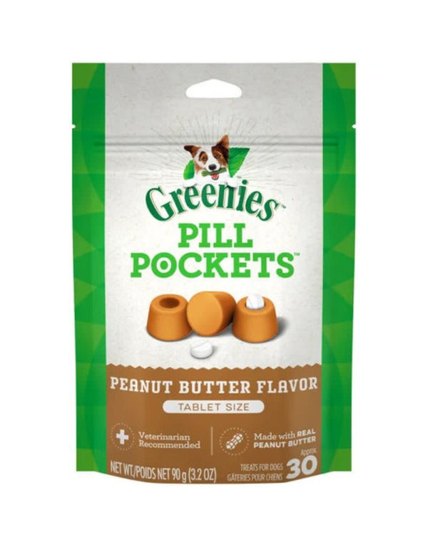 GREENIES Pill Pockets for Dogs Peanut Butter 3.2OZ
