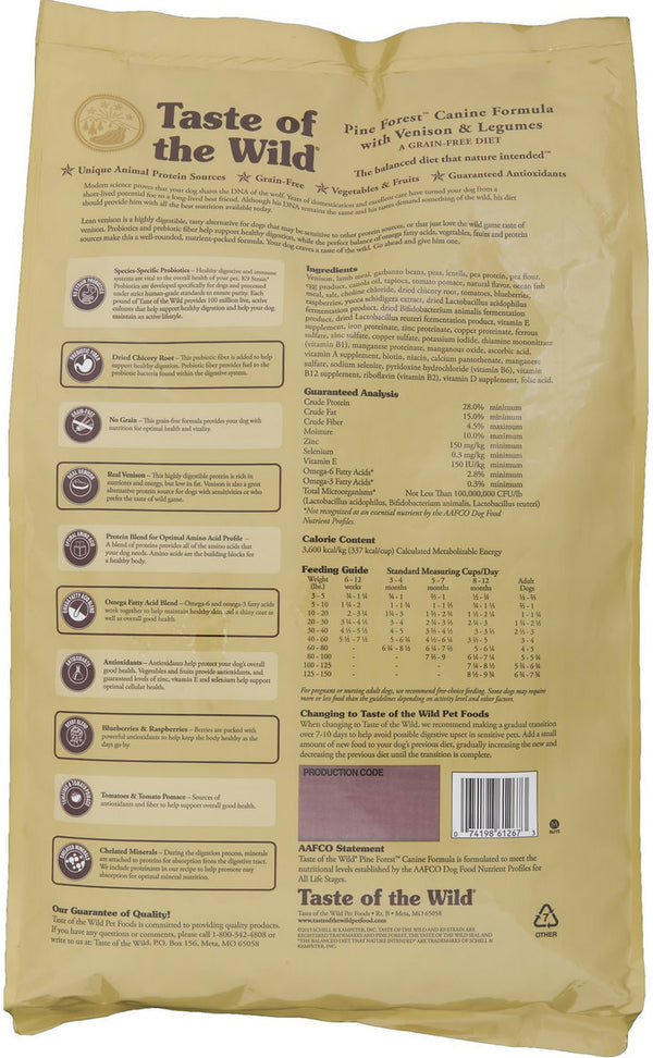 TASTE OF THE WILD Pine Forest Grain-Free Dry Dog Food