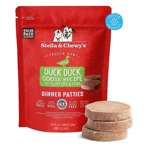 STELLA & CHEWY'S Frozen Dog Food Dinner Patties Duck Duck Goose