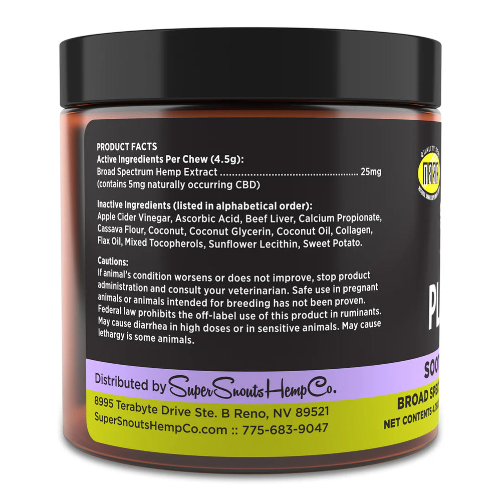 SUPER SNOUTS Broad Spectrum 5mg Chew Plain + Jane