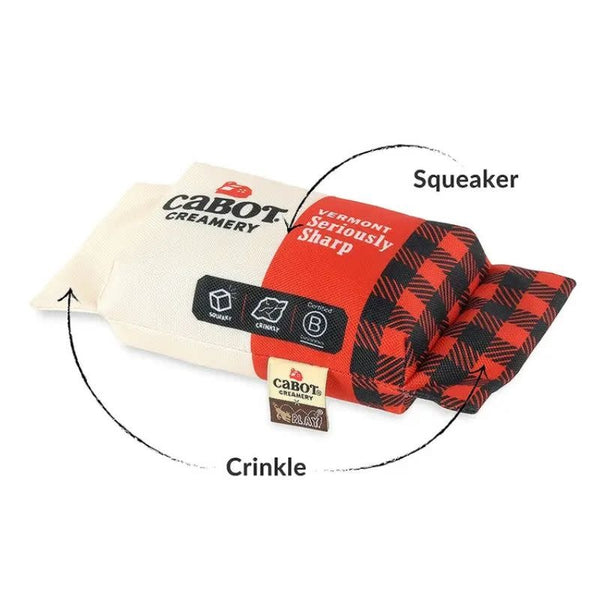 P.L.A.Y. X Cabot Creamery Seriously Sharp Squeaker Dog Toy