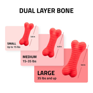 PLAYOLOGY All Natural Beef Scented Dual Layer Bone