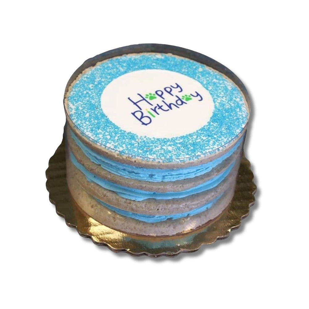 PREPPY PUPPY Layered Birthday Cake Blue