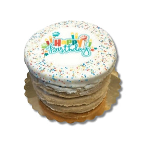 PREPPY PUPPY Layered Birthday Cake White