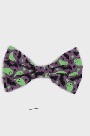 FOGGY DOG Spooky Season Glow-in-the-Dark Dog Bow Tie