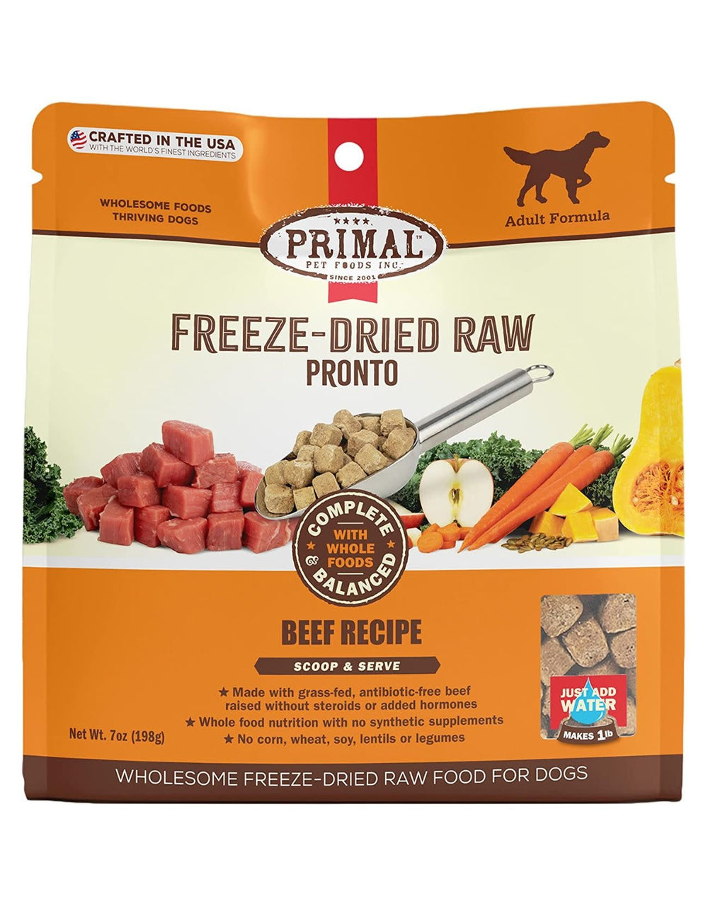 PRIMAL Freezedried Pronto Dog Food Beef