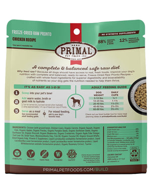 PRIMAL Freezedried Pronto Dog Food Chicken