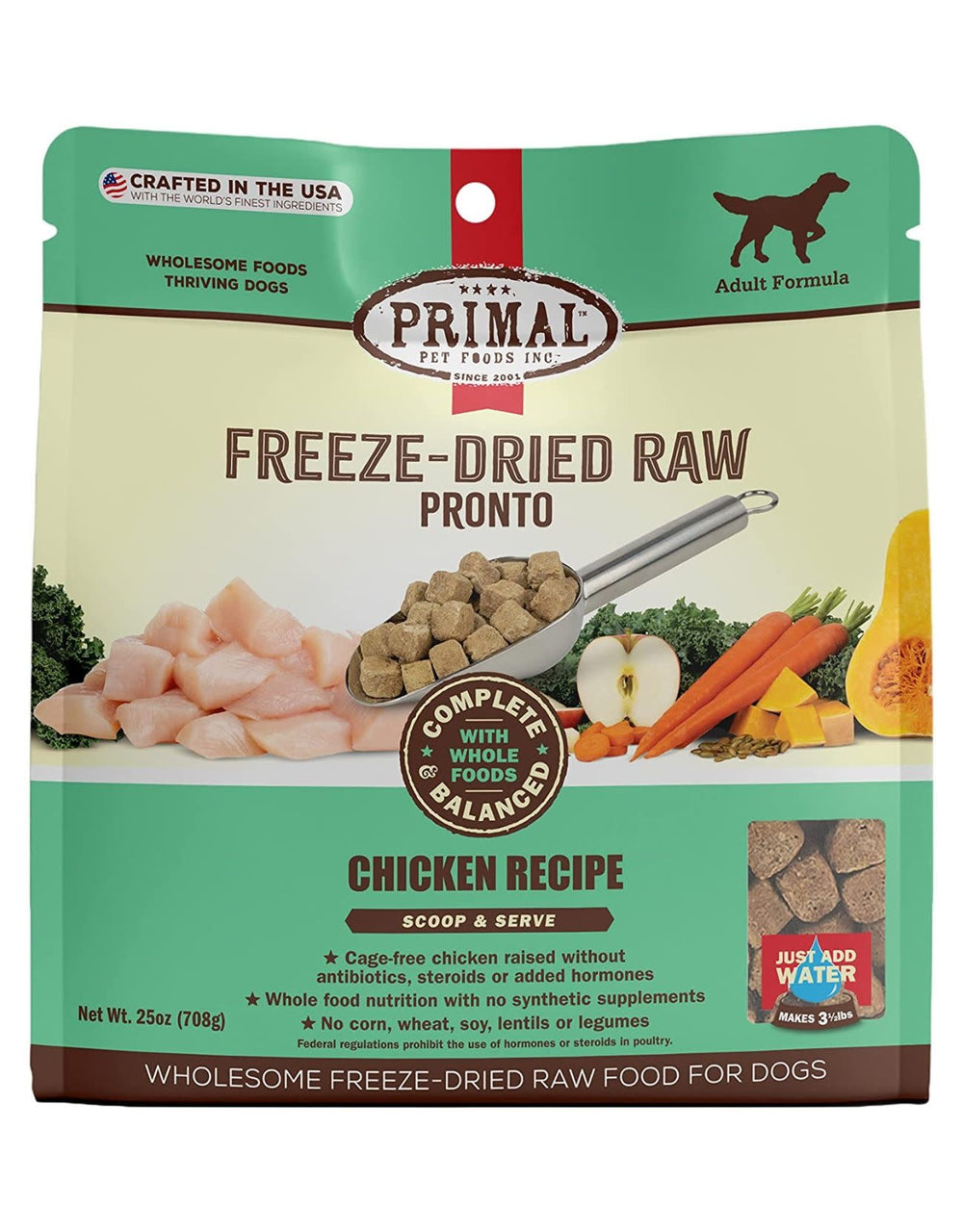 PRIMAL Freezedried Pronto Dog Food Chicken