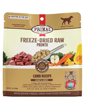 PRIMAL Freezedried Pronto Dog Food Lamb