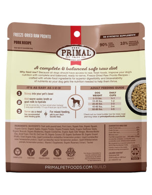 PRIMAL Freezedried Pronto Dog Food Pork