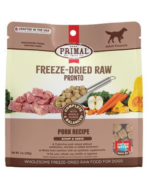 PRIMAL Freezedried Pronto Dog Food Pork