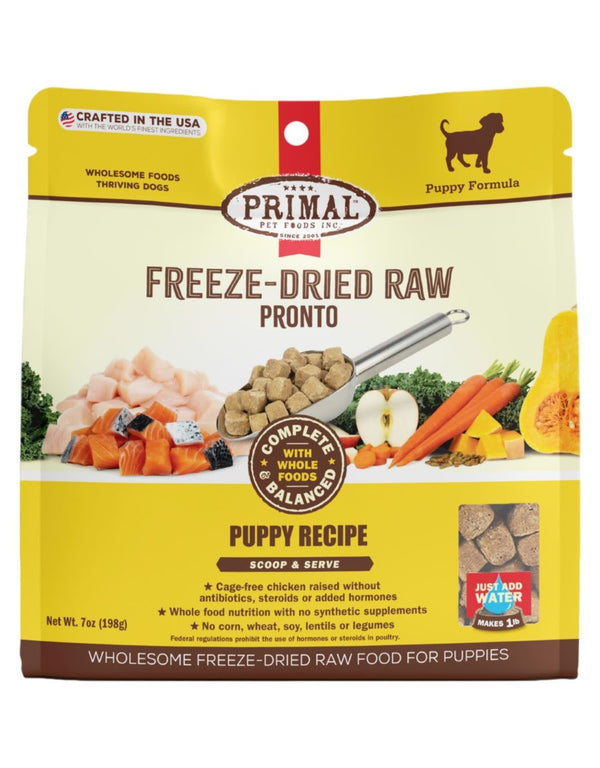 PRIMAL Freezedried Pronto Dog Food Puppy Chicken and Salmon