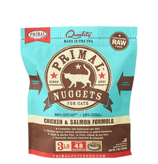 PRIMAL Frozen Raw Feline Chicken & Salmon Formula 3 lb.
