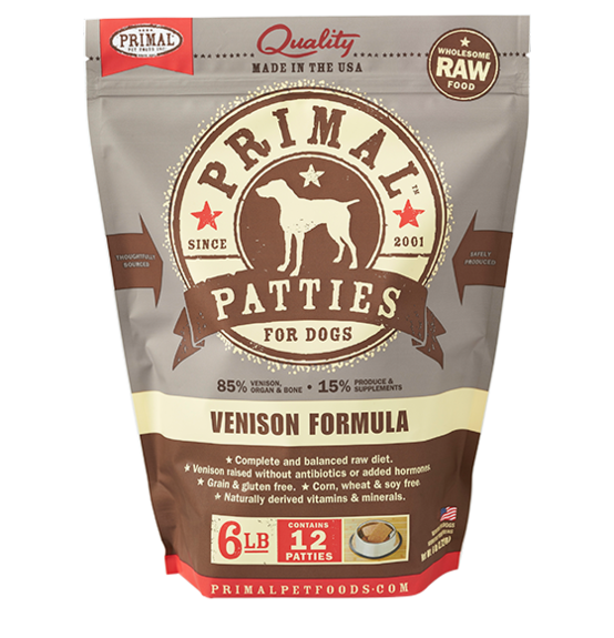 PRIMAL Frozen Raw Canine Venison Formula 6 lb.