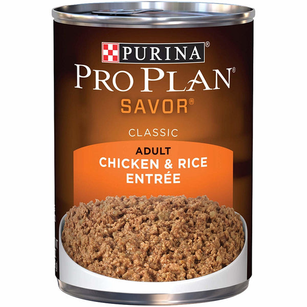 PURINA PRO PLAN Savor Chicken and Rice Canned Dog Food  Case 12/13oz
